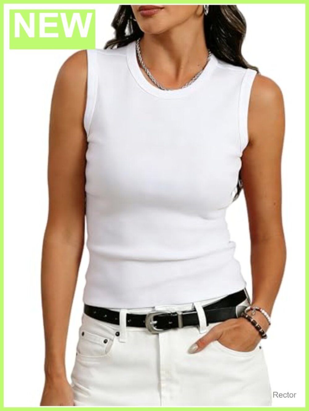 Premium Cotton Blend Slim Fit Sleeveless Tank Top